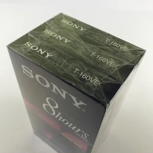 Sealed Sony T-160VE Premium Grade Blank VHS Tapes Made in USA 8 Hour Lot of 3 - Picture 10 of 14